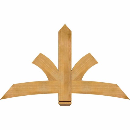Ekena Millwork Davenport Rough Sawn Timber Gable Bracket, Western Red Cedar, 60"W x 35"H x 2"D x 6"F, 14/12 Pitch GBW060X35X0206DAV00RWR
